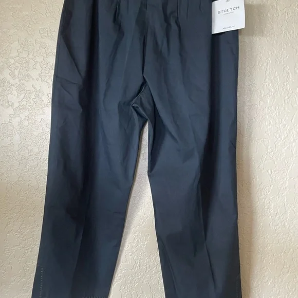Eddie Bauer Women Casual Dress Pants Navy Blue Size 10P Stretch w/ Ankle Slits - Picture 2 of 10